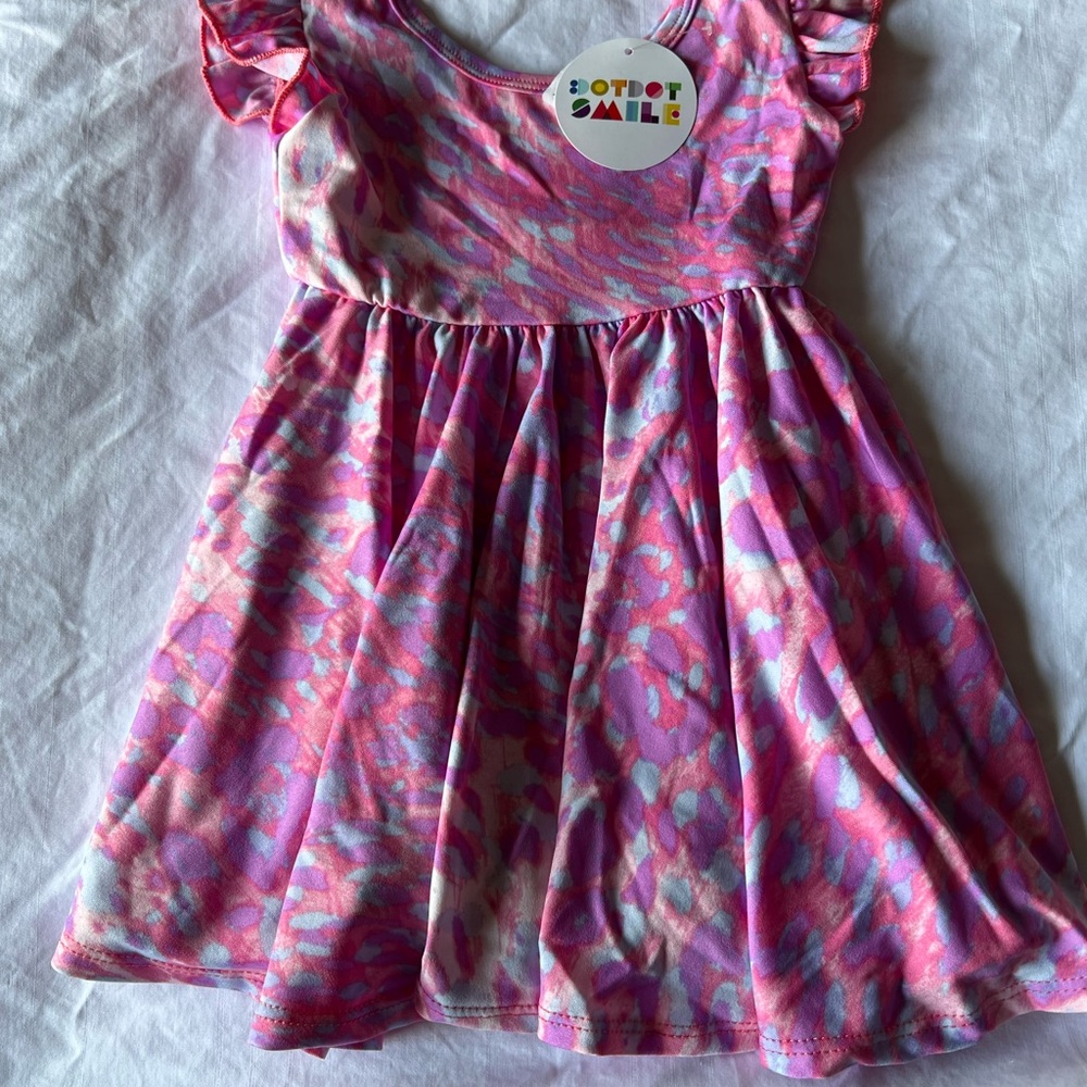 Dot Dot Smile Pink and Purple Ruffled Tiered Sundress